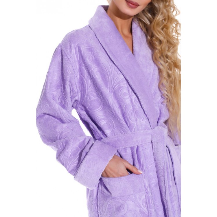 Женский халат из облегченной махры 8002 Grace lilac, POLENTS