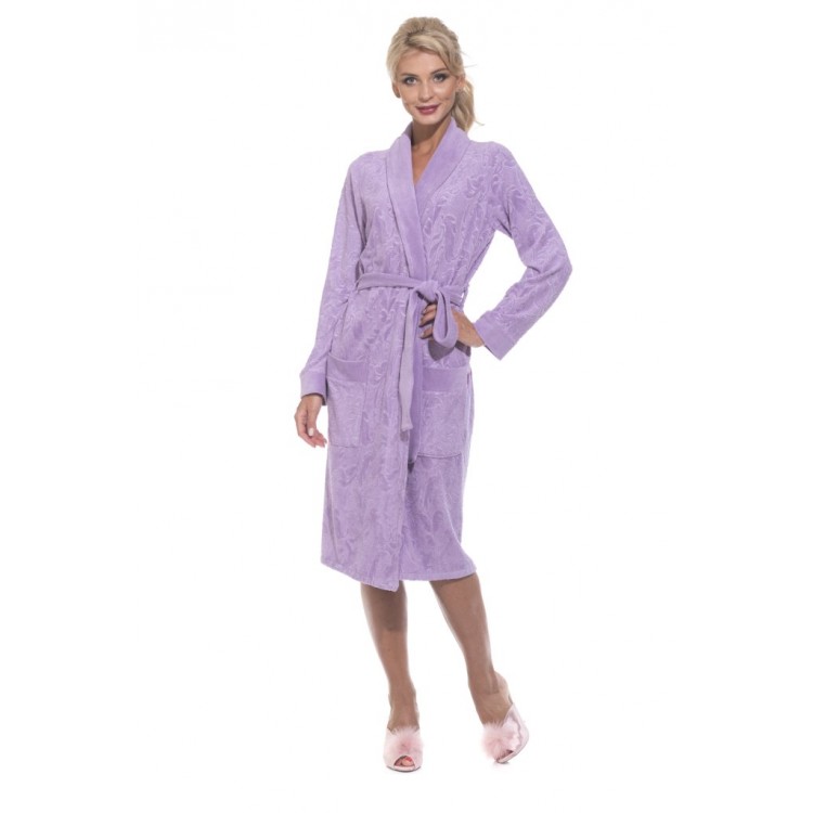 Легкий женский халат 8003 Chiara lilac, POLENTS