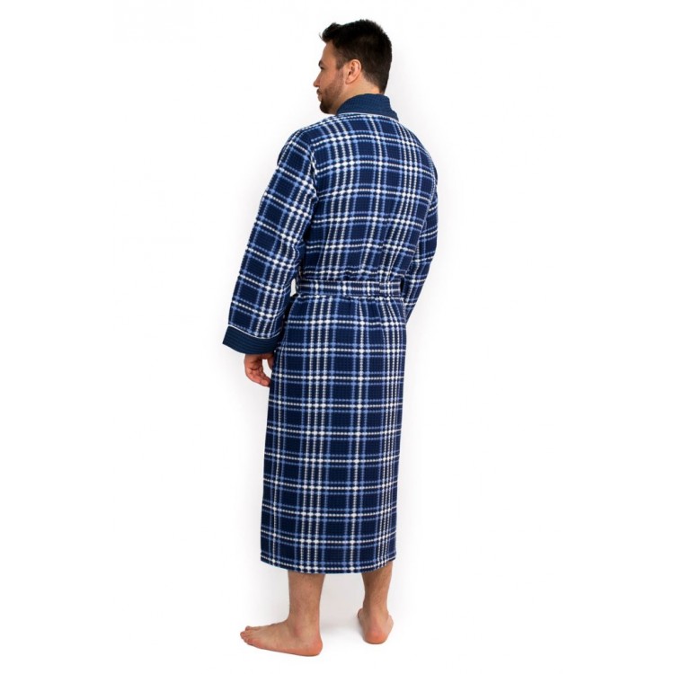 Мужской вафельный халат 10020 blue Style, POLENTS