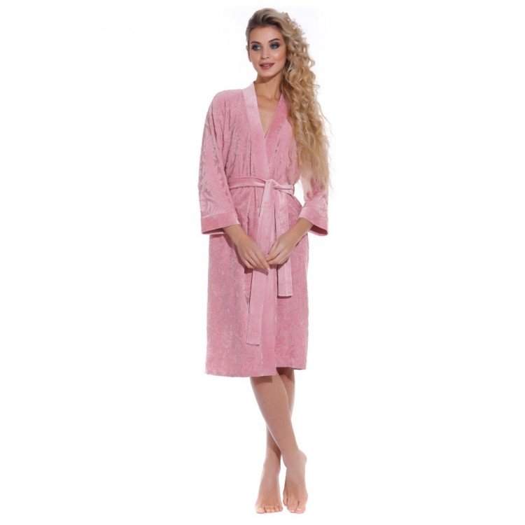 Женский велюровый халат 8001 Brilliancy dry rose, POLENTS