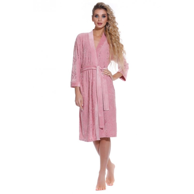 Женский велюровый халат 8001 Brilliancy dry rose, POLENTS