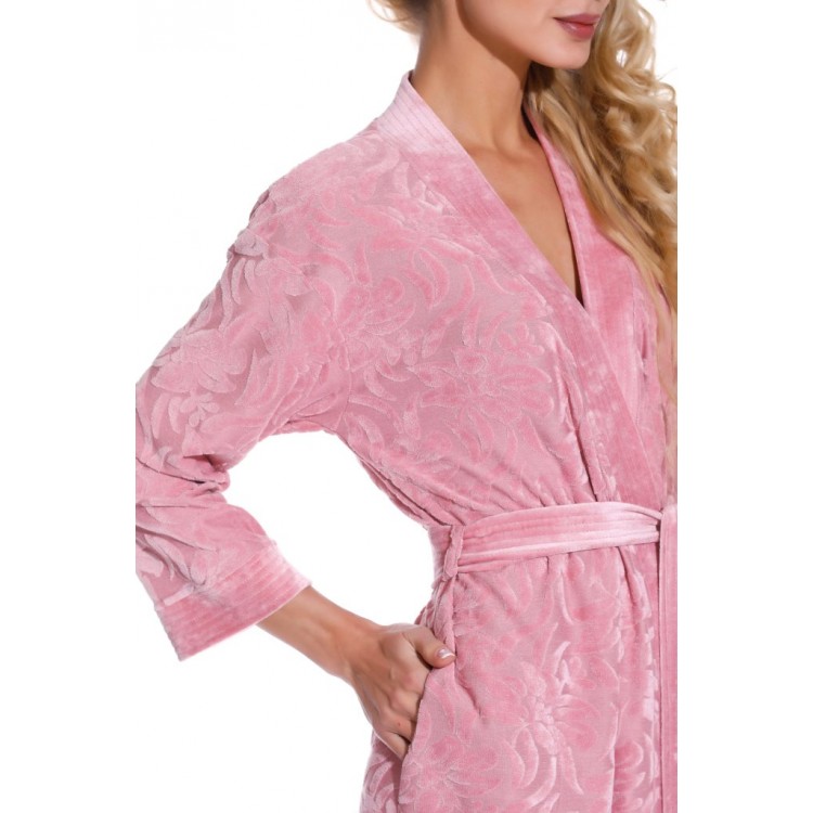 Женский велюровый халат 8001 Brilliancy dry rose, POLENTS