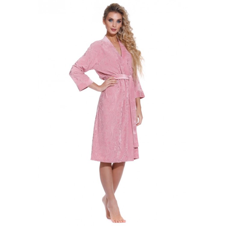 Женский велюровый халат 8001 Brilliancy dry rose, POLENTS