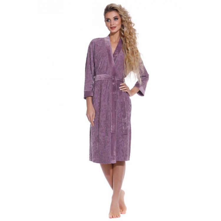 Женский велюровый халат 8001 Brilliancy lilac, POLENTS