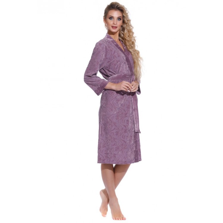 Женский велюровый халат 8001 Brilliancy lilac, POLENTS