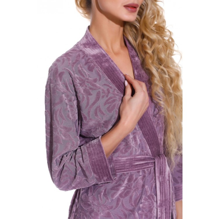 Женский велюровый халат 8001 Brilliancy lilac, POLENTS