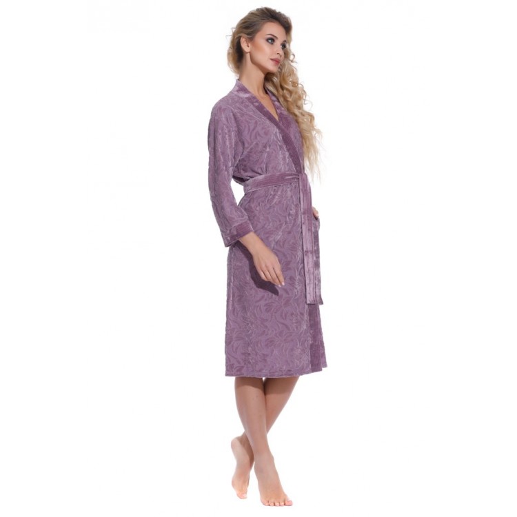 Женский велюровый халат 8001 Brilliancy lilac, POLENTS