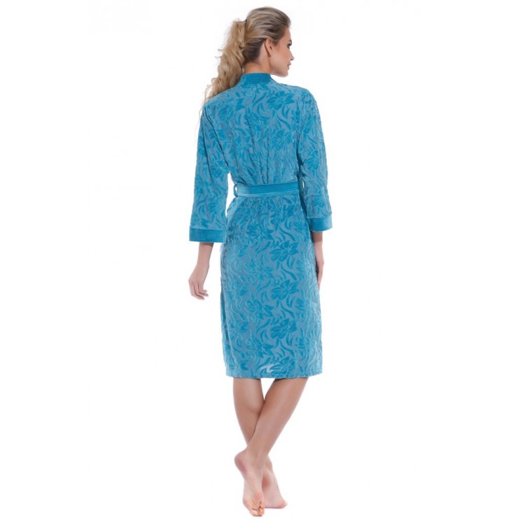 Женский велюровый халат 8001 Brilliancy turquoise, POLENTS