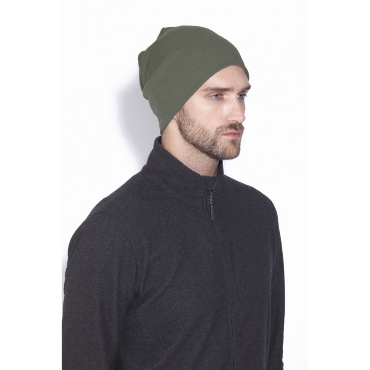 Трикотажная вязаная шапка No Snow 007-khaki, PECHE MONNAIE