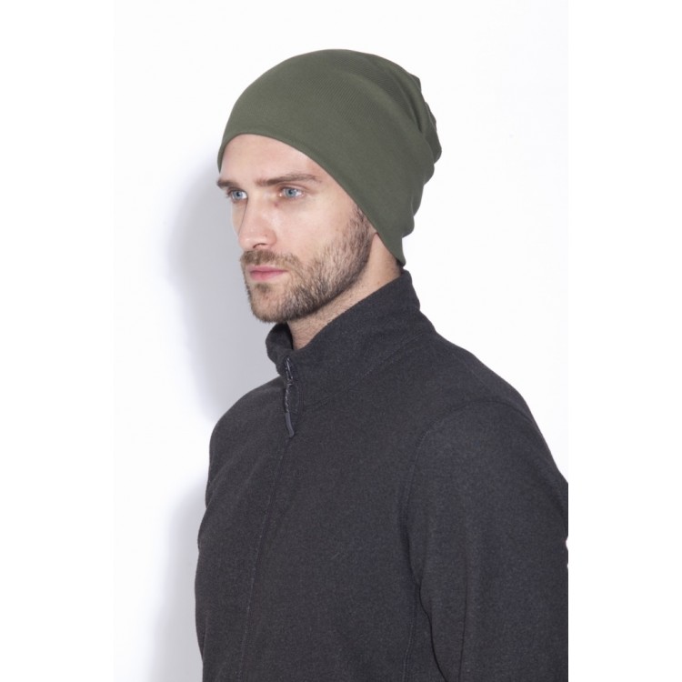 Трикотажная вязаная шапка No Snow 007-khaki, PECHE MONNAIE