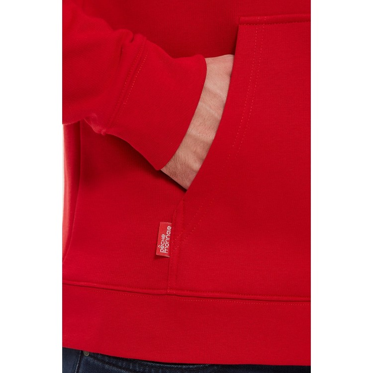 Худи мужское с капюшоном 1543 Lucky Man red, PECHE MONNAIE