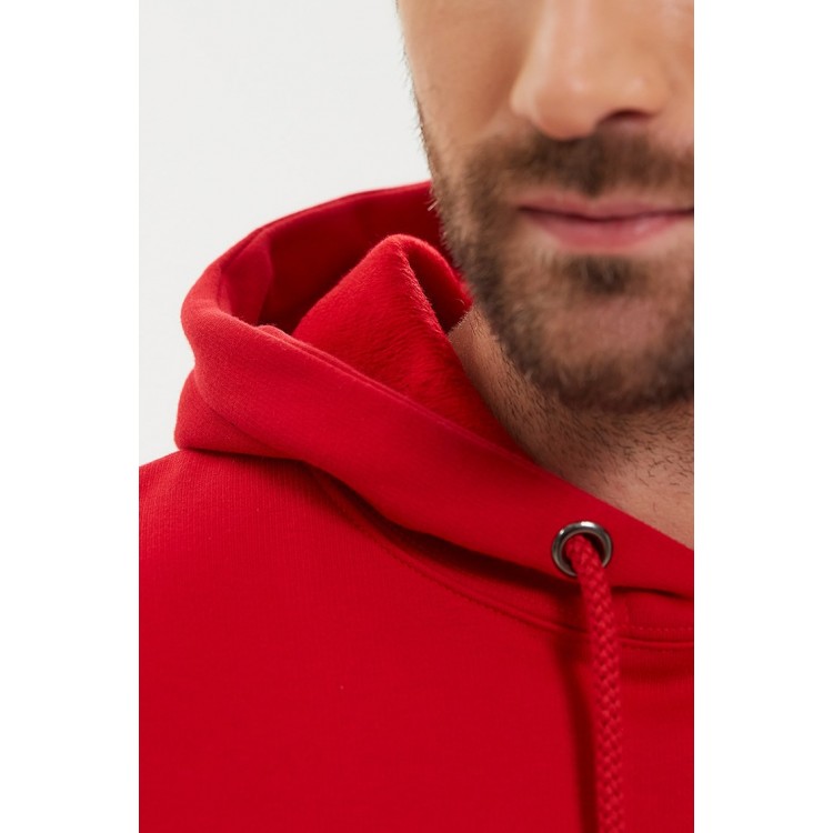 Худи мужское с капюшоном 1543 Lucky Man red, PECHE MONNAIE