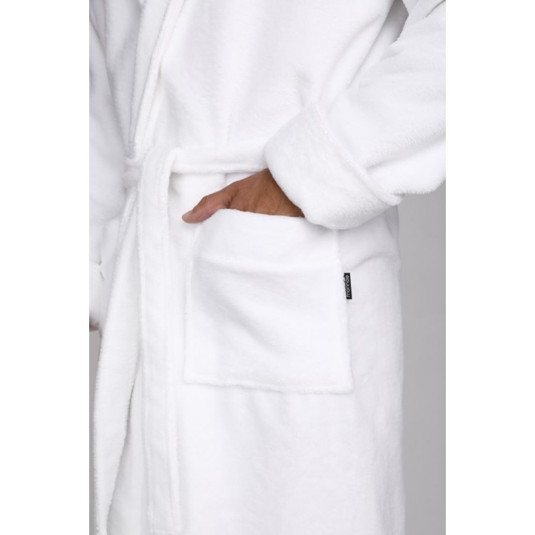 Мужской махровый халат из бамбука 908-white NATUREL, Peche Monnaie 