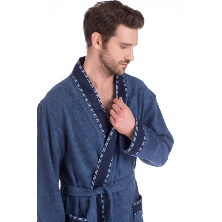 Мужской бамбуковый халат 911 jeans ROCK, Peche Monnaie 