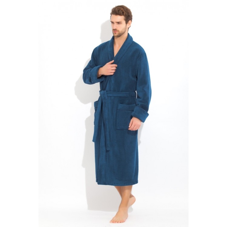 Толстый махровый халат 920 blue BRUTAL, Peche Monnaie 