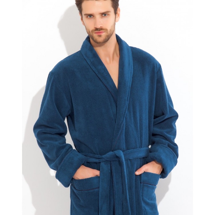Толстый махровый халат 920 blue BRUTAL, Peche Monnaie 