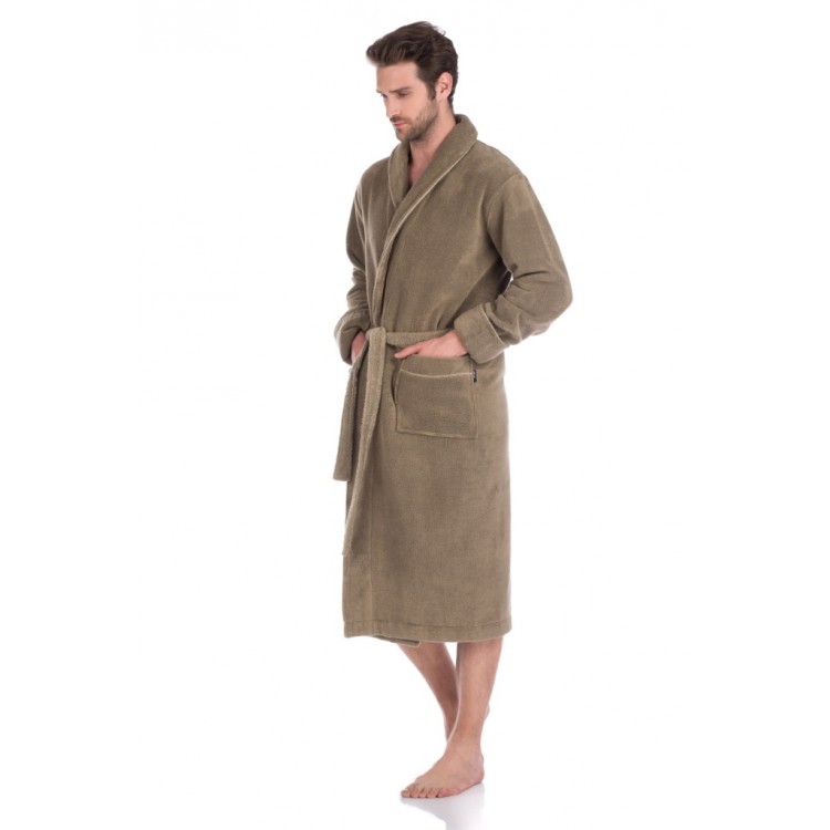 Толстый махровый халат 920 olive  BRUTAL, Peche Monnaie 