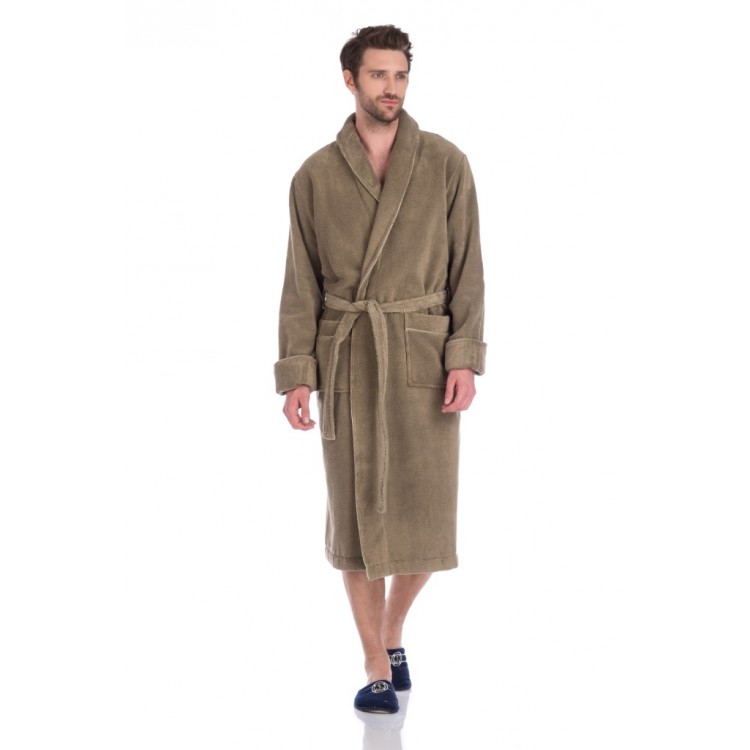 Толстый махровый халат 920 olive  BRUTAL, Peche Monnaie 