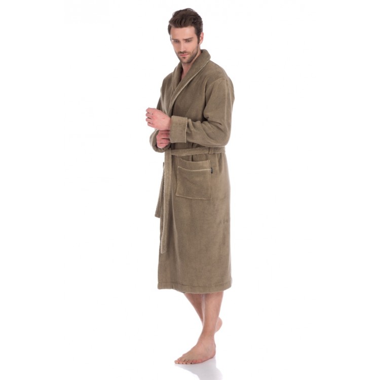 Толстый махровый халат 920 olive  BRUTAL, Peche Monnaie 