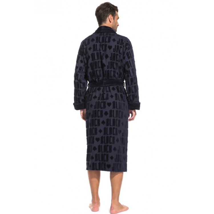 Халат махровый мужской 937 Black Jack-dark blue, PECHE MONNAIE Халат махровый мужской 937 Black Jack-dark blue, PECHE MONNAIE
