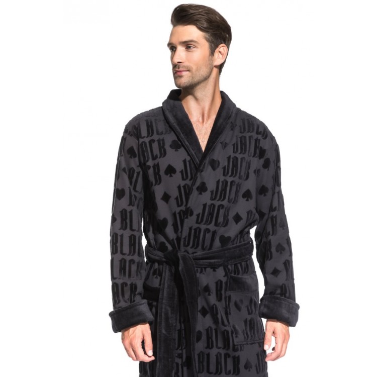 Халат махровый мужской 937 Black Jack-black, PECHE MONNAIE