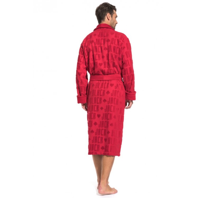 Халат махровый мужской 937 Black Jack-red, PECHE MONNAIE Халат махровый мужской 937 Black Jack-red, PECHE MONNAIE