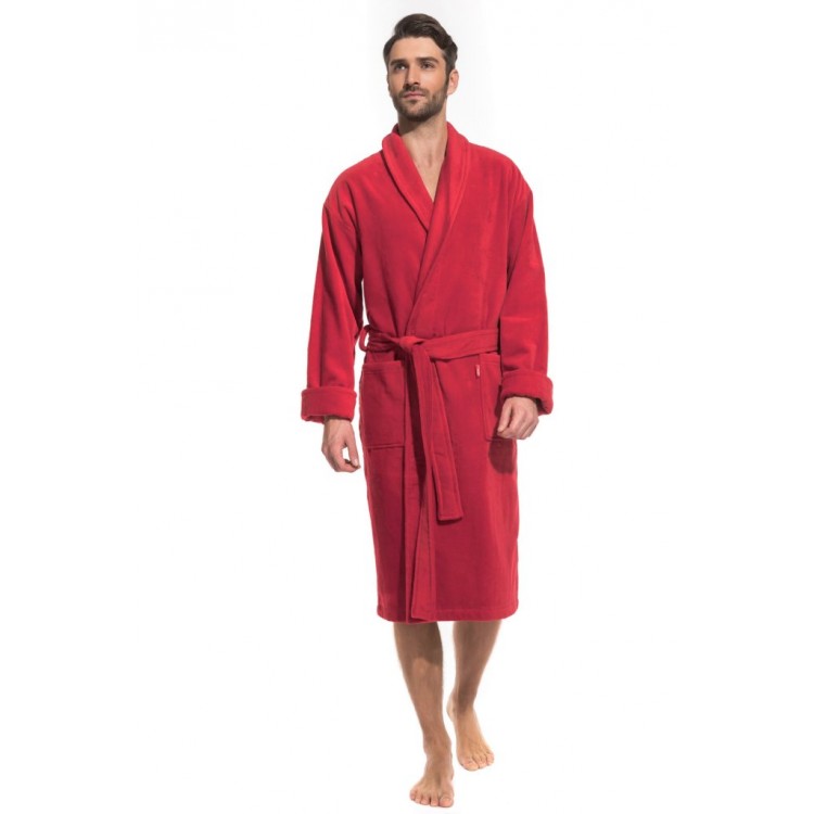 Мужской махровый халат 941 Optimum - red, PÊCHE MONNAIE
