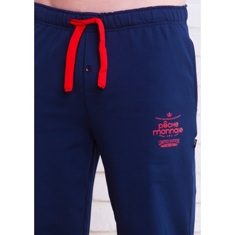 Синие мужские домашние брюки FRANCO 001-blue, PECHE MONNAIE
