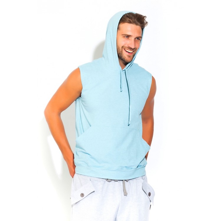 Мужская спортивная футболка с капюшоном FLEXY ONE 004sky, PECHE MONNAIE