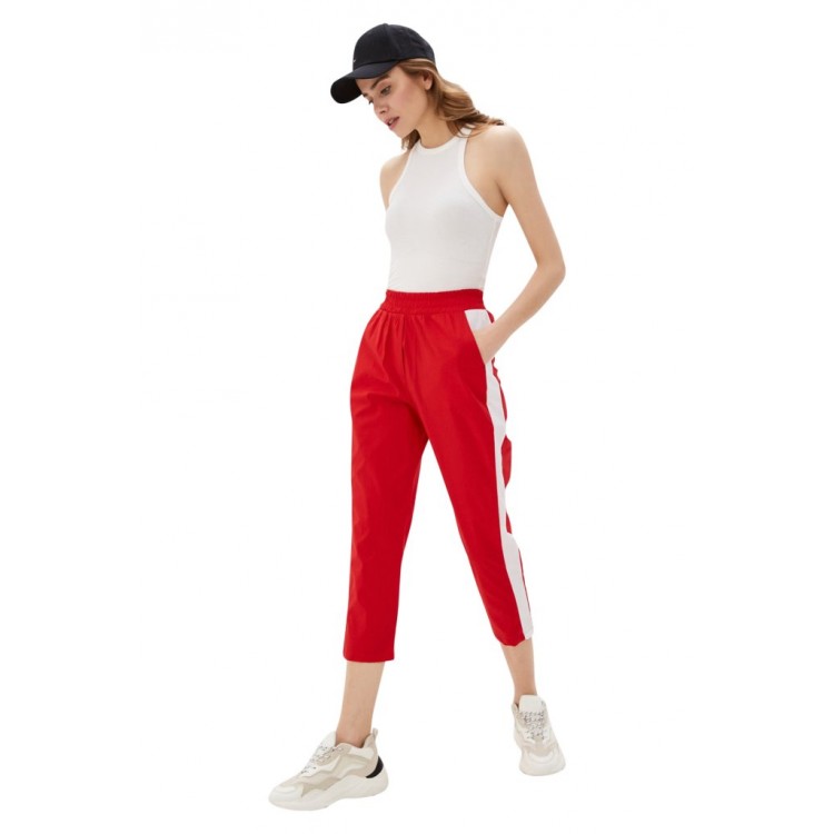 Брюки женские спортивные 1419 Bandes - red, PECHE MONNAIE