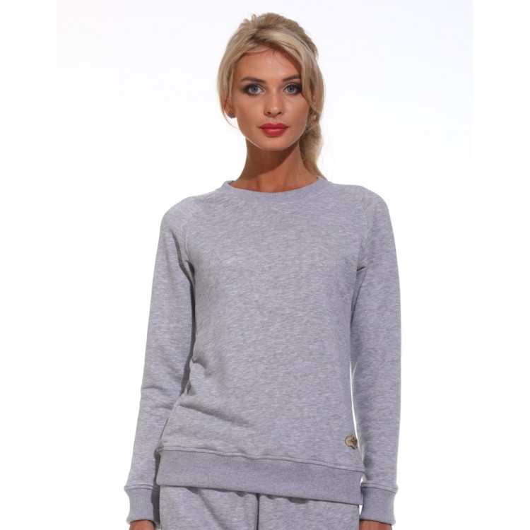 Женский свитшот для спорта и отдыха Wake & Up 1708-gray, PECHE MONNAIE