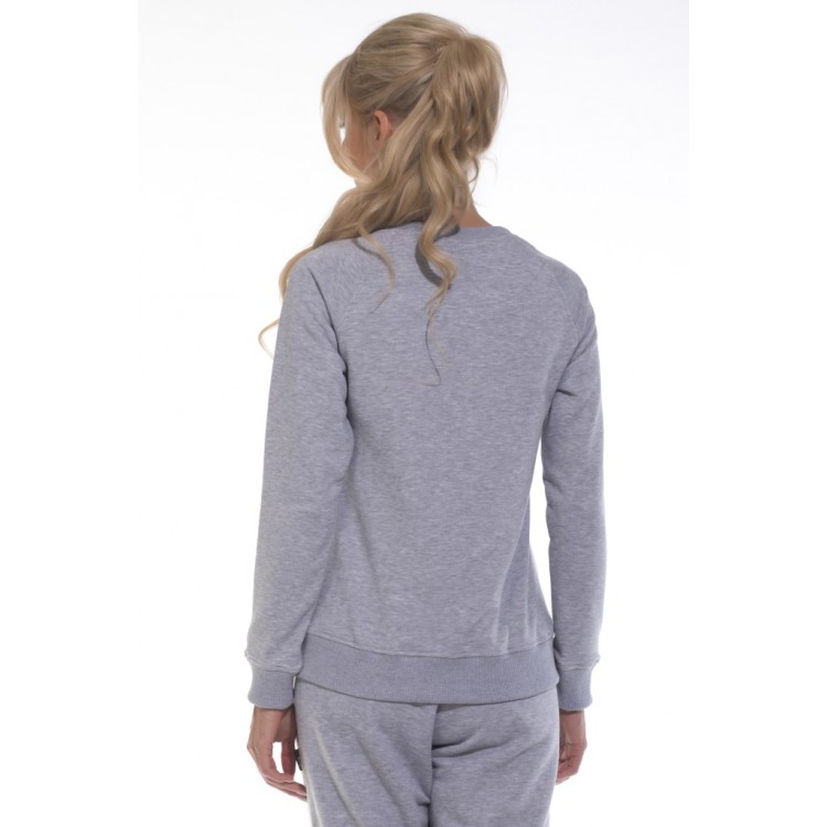 Женский свитшот для спорта и отдыха Wake & Up 1708-gray, PECHE MONNAIE