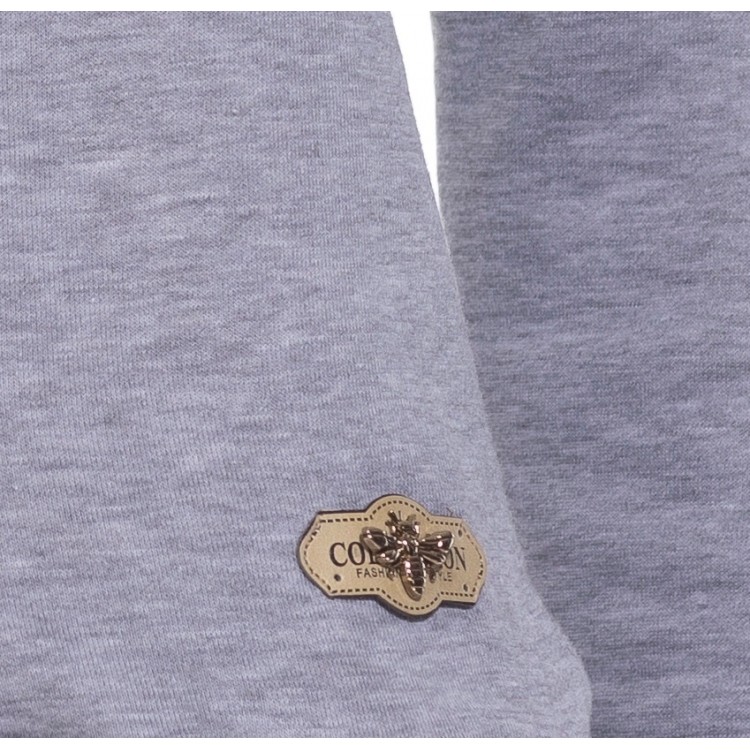 Женский свитшот для спорта и отдыха Wake & Up 1708-gray, PECHE MONNAIE