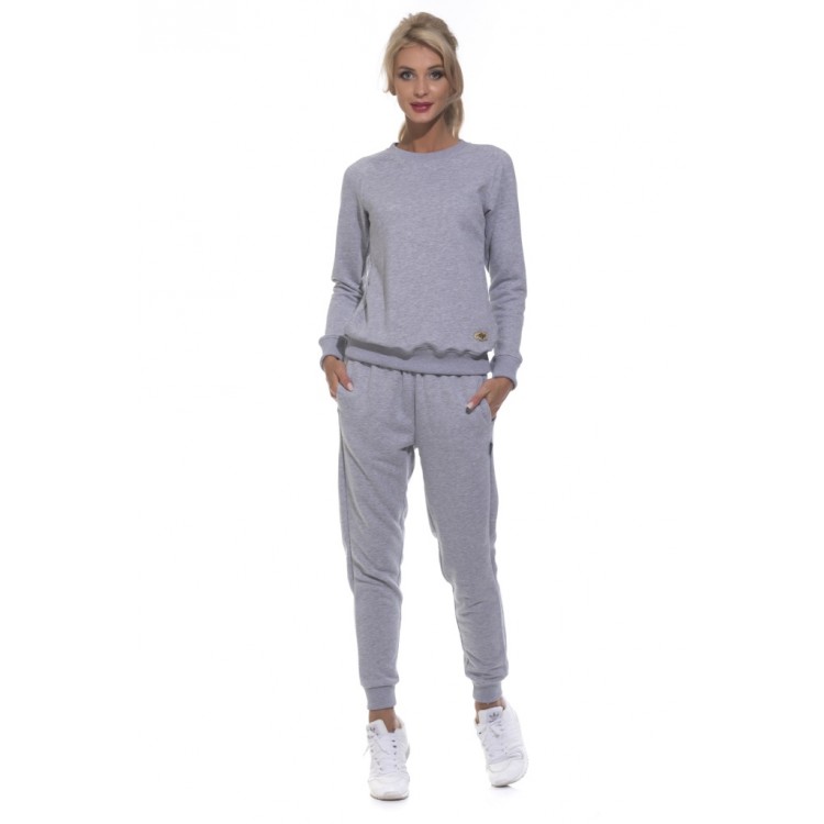 Женский свитшот для спорта и отдыха Wake & Up 1708-gray, PECHE MONNAIE