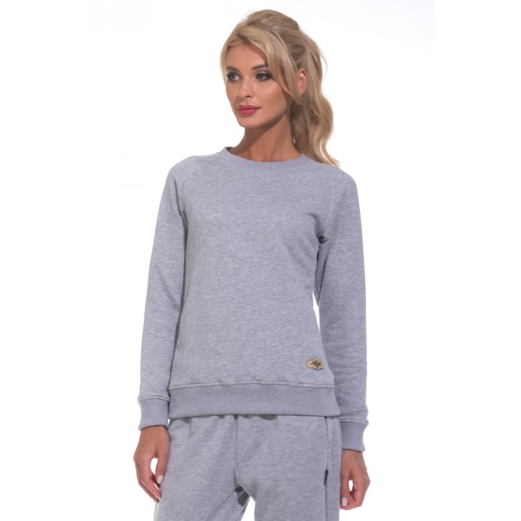 Женский свитшот для спорта и отдыха Wake & Up 1708-gray, PECHE MONNAIE