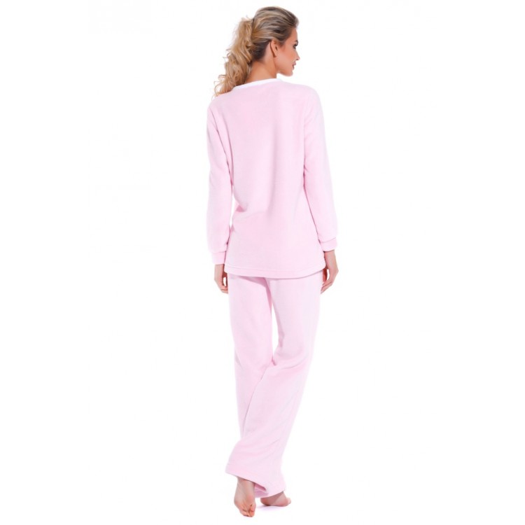 Женская плюшевая пижама с брюками 1711-pink Soft Teddy, PECHE MONNAIE