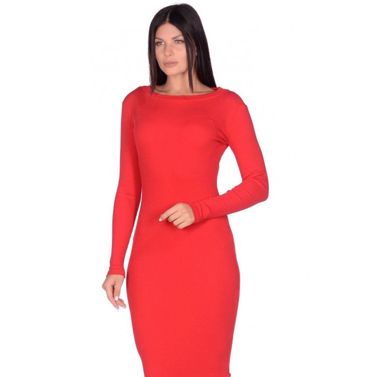 Платье-лапша женское 1901 Perfect look - red, PÊCHE MONNAIE