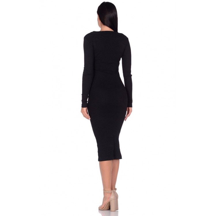 Платье-лапша женское 1901 Perfect look - black, PÊCHE MONNAIE