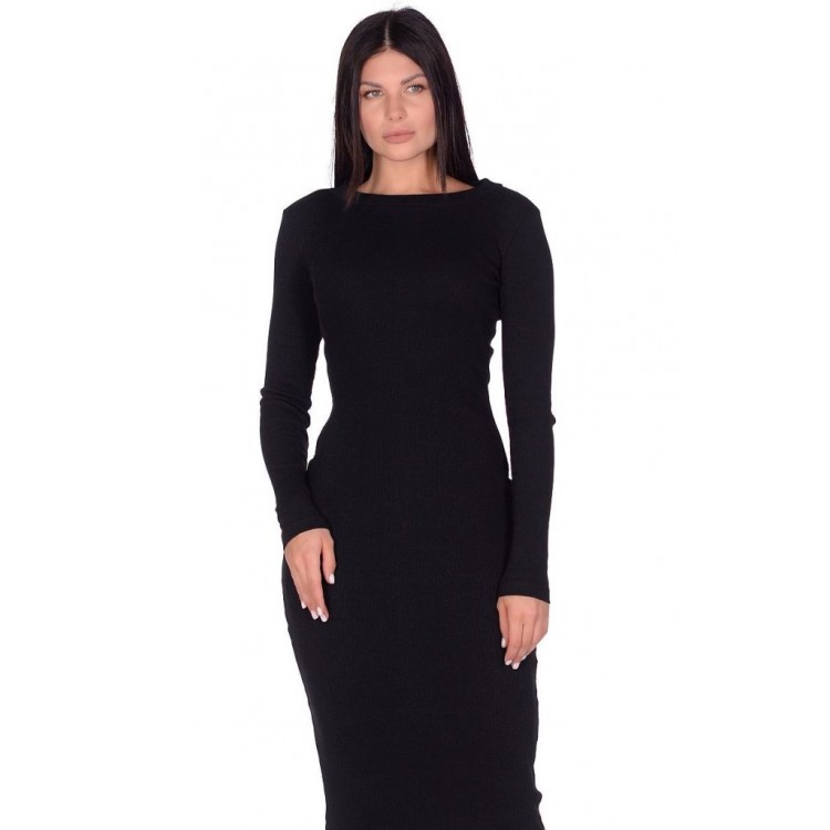 Платье-лапша женское 1901 Perfect look - black, PÊCHE MONNAIE