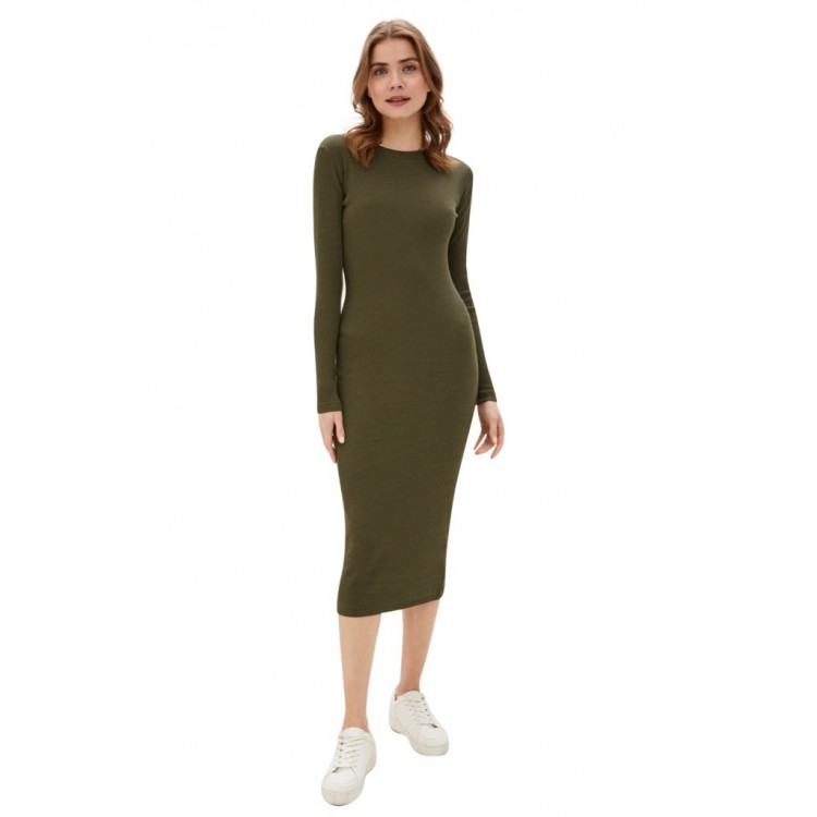 Платье-лапша женское 1901 Perfect look - khaki, PÊCHE MONNAIE