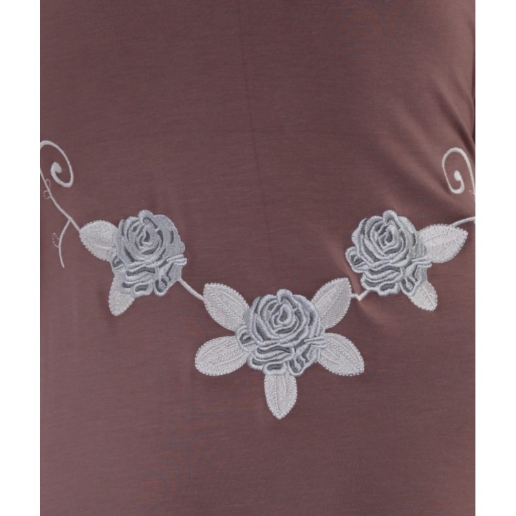 Женский трикотажный халат из бамбука 216 chocolate Emotion, PECHE MONNAIE 
