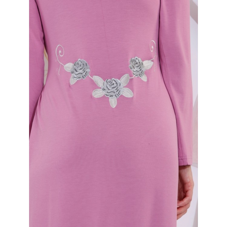 Женский трикотажный халат из бамбука 216 purple Emotion, PECHE MONNAIE 