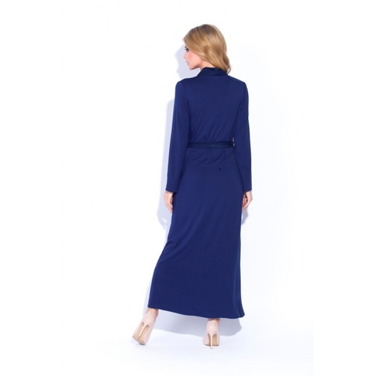Женский темно-синий халат из бамбука  217 dark blue, PECHE MONNAIE 