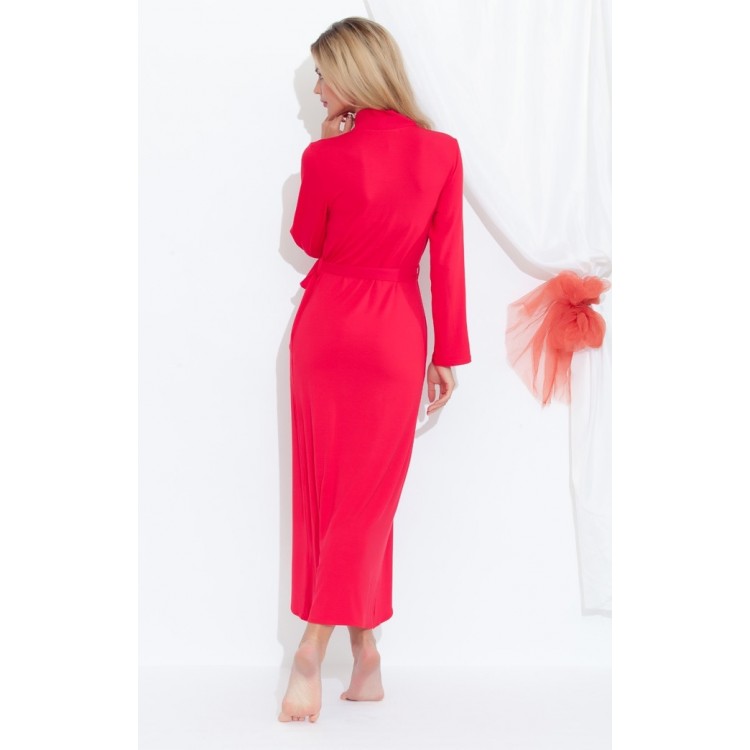 Женский трикотажный халат из бамбука 217 red Sweet Lady, PECHE MONNAIE 