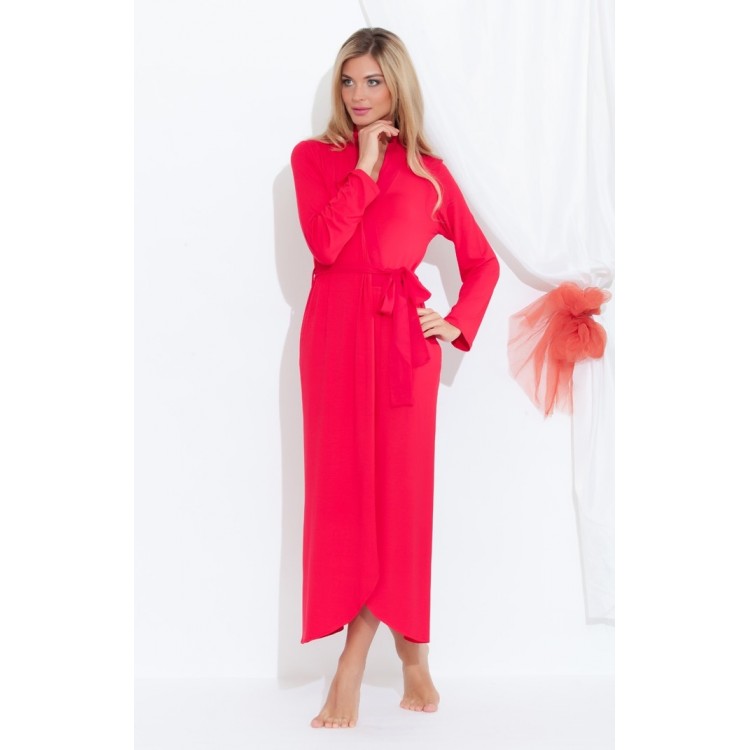Женский трикотажный халат из бамбука 217 red Sweet Lady, PECHE MONNAIE 