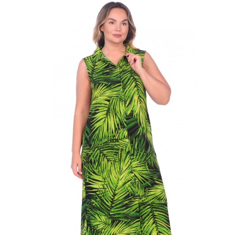 Платье-туника из вискозы  221 Sunrise tropik, PECHE MONNAIE