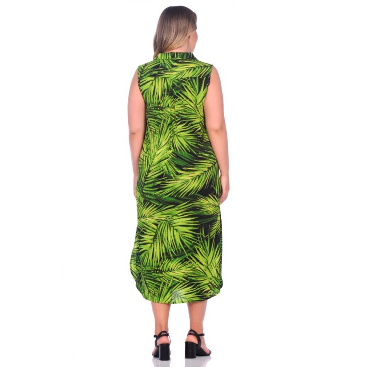 Платье-туника из вискозы  221 Sunrise tropik, PECHE MONNAIE
