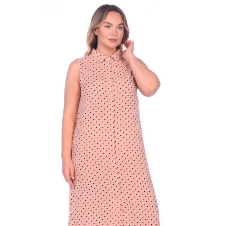Платье-туника из вискозы  221 Sunrise pudra goroh, PECHE MONNAIE
