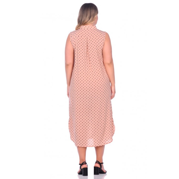 Платье-туника из вискозы  221 Sunrise pudra goroh, PECHE MONNAIE