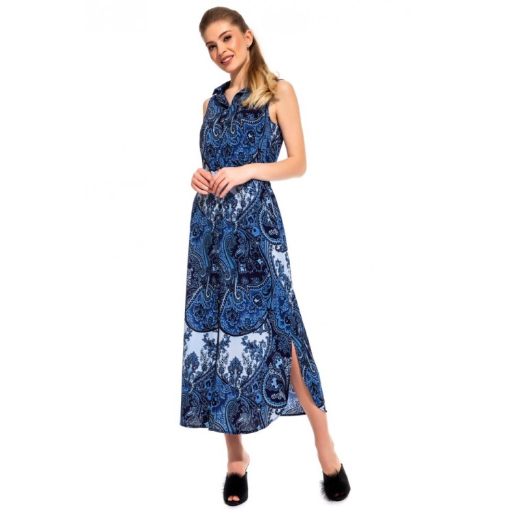 Платье-туника из вискозы  221 Sunrise blue, PECHE MONNAIE
